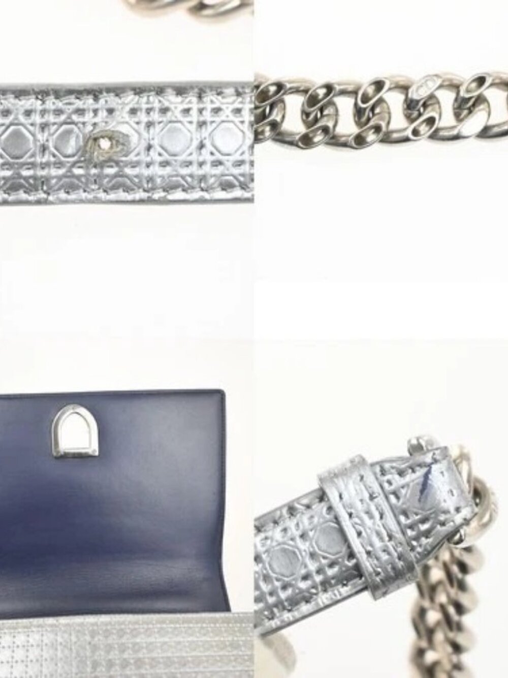 CHRISTIAN DIOR Ombre Diorama Archicannage Chain Shoulder Bag Leather 50RL945 - Picture 11 of 16